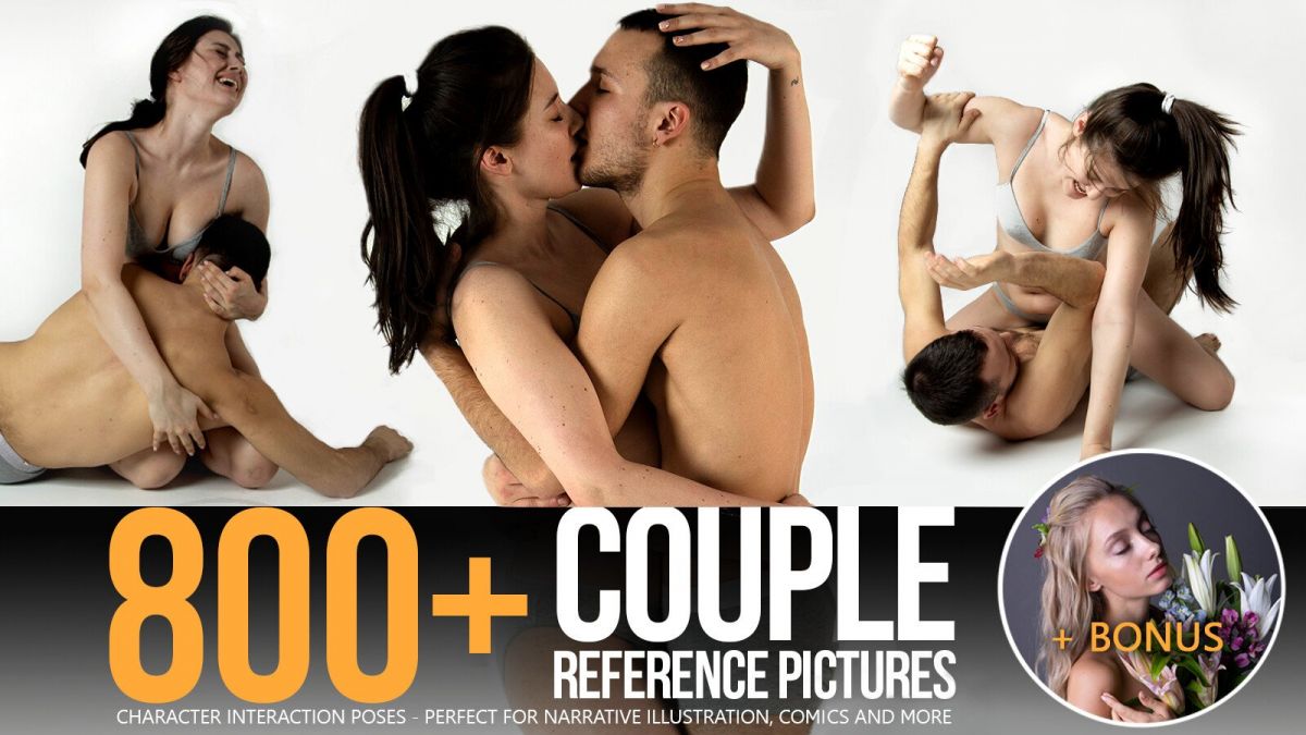800+各种情侣姿势和角色互动造型参考图集