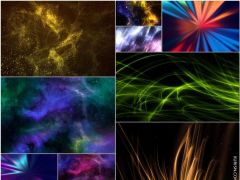 76张高清抽象太空星云粉末粒子条纹背景图片素材