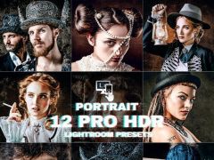 12款专业人像HDR效果LR预设PRO HDR Portrait Lightroom Presets