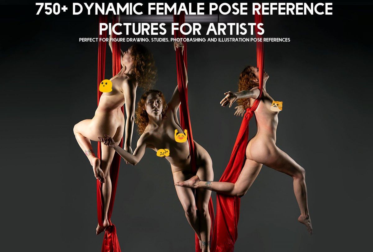 750+ 女性动态姿势人体造型绘画艺术高清参考图片