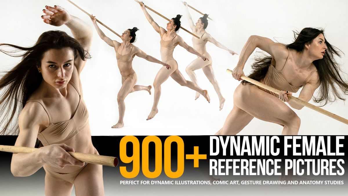 900+ 高清动态战斗女性各种姿势造型参考图片合集