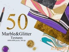 50款大理石和闪光纹理图案背景图50 Marble and Glitter Textures