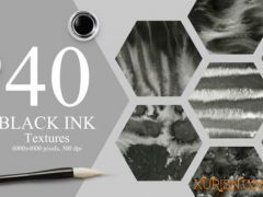 40款黑色墨水纹理背景图40 Black Ink Textures