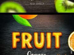 5款水果文字特效PS模板Fruit Text Effects for Photoshop