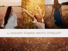 40张高清金色夏日照片写真叠加素材包Golden Summer Photo Overlays