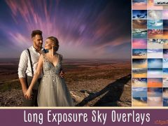 60张长曝光天空叠加合成图片素材Long Exposure Sky Overlays