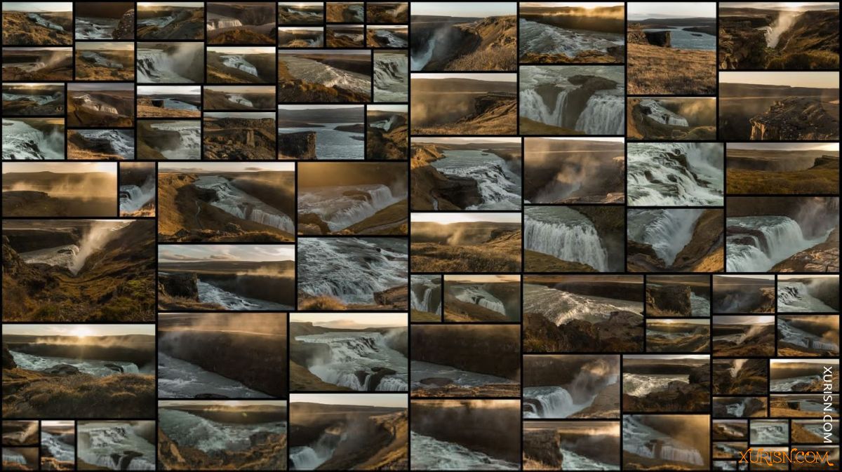 平面素材-85张超清冰岛黄金瀑布日落摄影图片集GOLDEN WATERFALL(14)