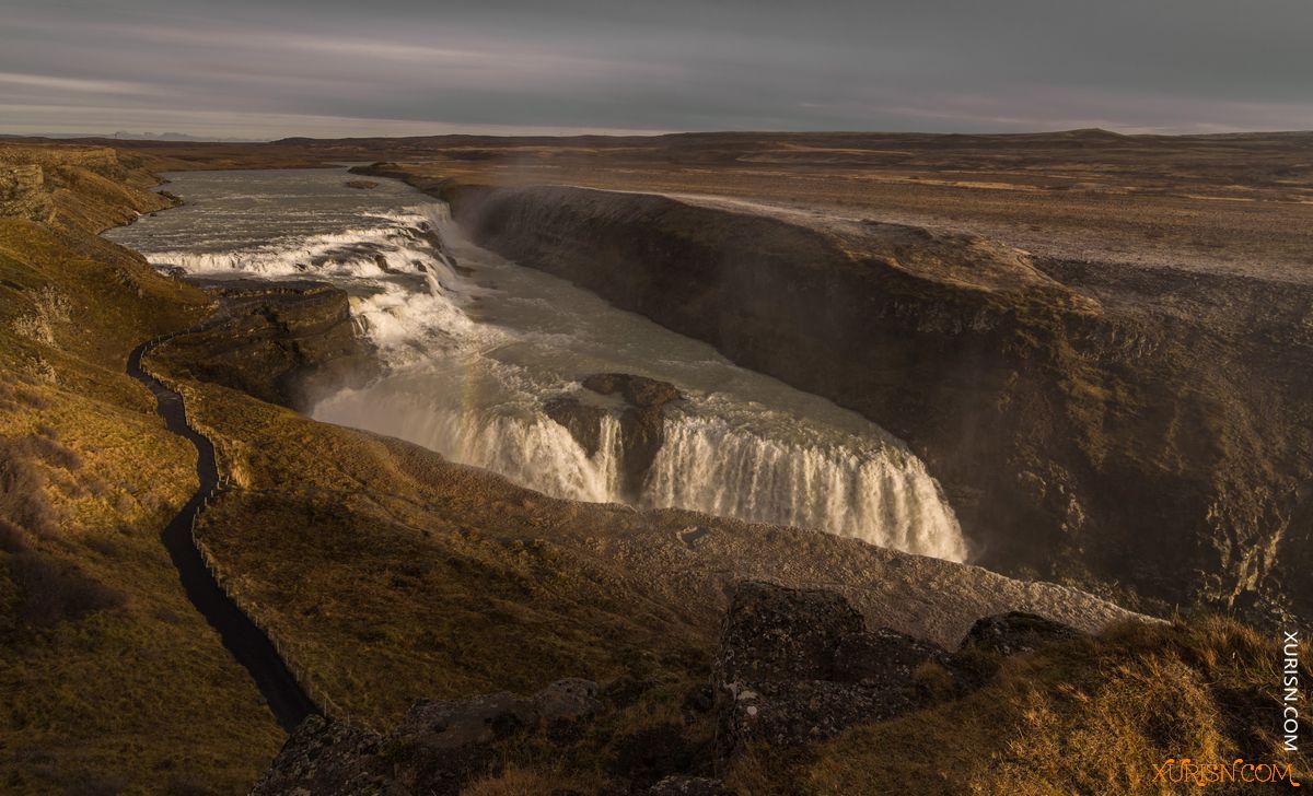 平面素材-85张超清冰岛黄金瀑布日落摄影图片集GOLDEN WATERFALL(12)