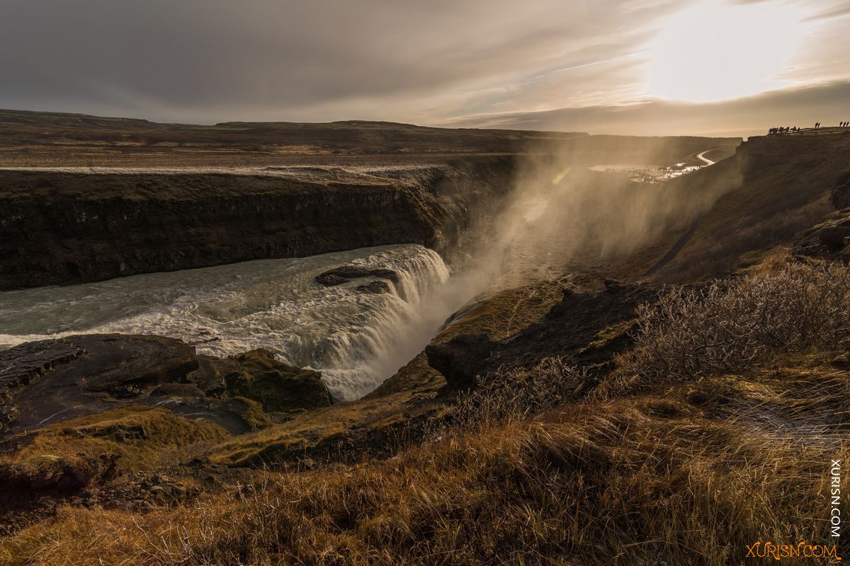 平面素材-85张超清冰岛黄金瀑布日落摄影图片集GOLDEN WATERFALL(13)