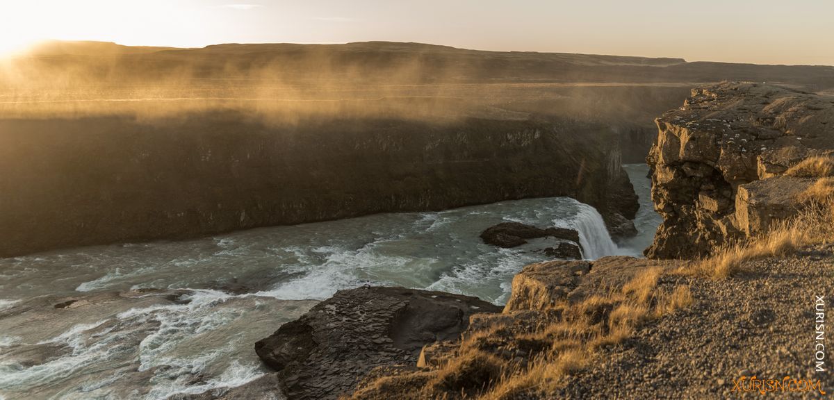 平面素材-85张超清冰岛黄金瀑布日落摄影图片集GOLDEN WATERFALL(18)