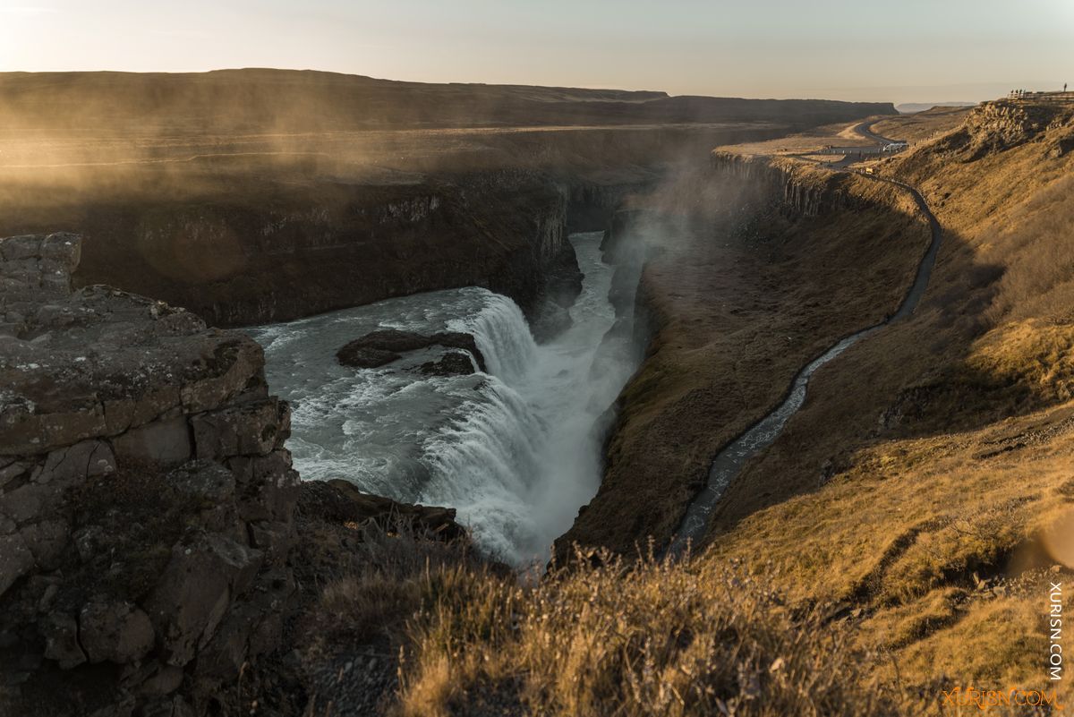 平面素材-85张超清冰岛黄金瀑布日落摄影图片集GOLDEN WATERFALL(16)